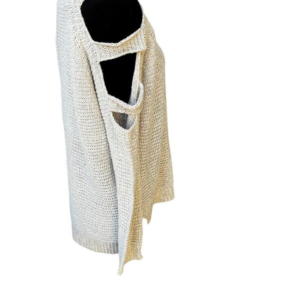Alya women’s size large sweater with sleeve detail, oatmeal color - Picture 2 of 8